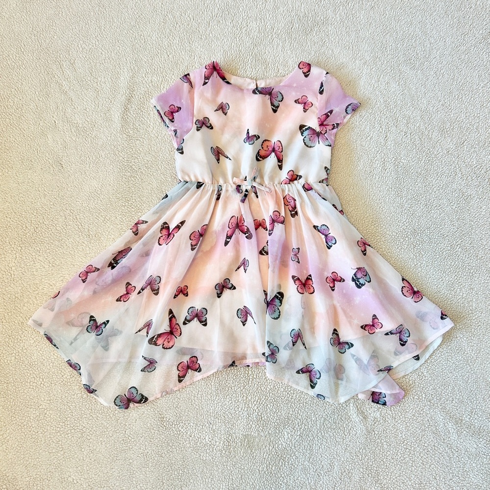 H&M Butterflies Chiffon Dress, Size 4T